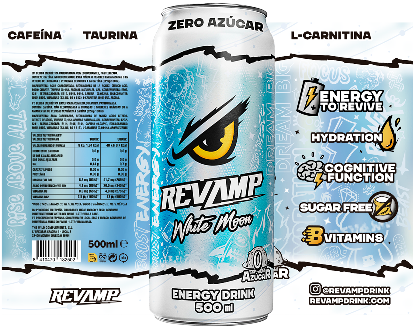 Revamp Energy Drink - 500ml (Pack de 12)